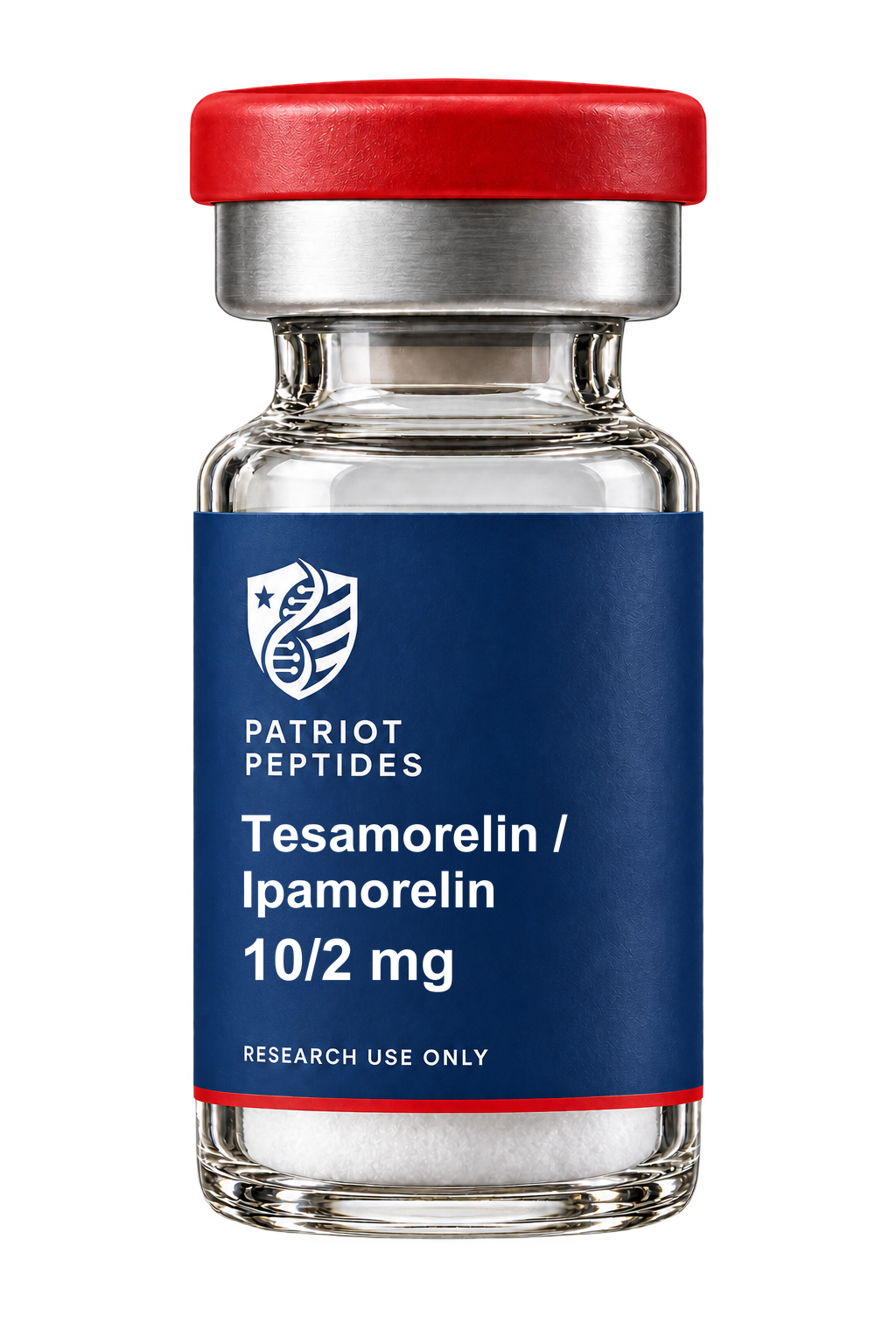Tesamorelin / Ipamorelin 10/2mg research compound vial